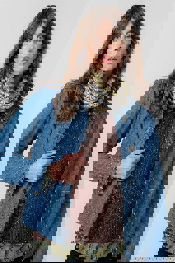 Lily & Me Fair Isle Knitted Snood Green