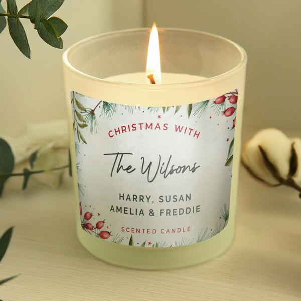 Personalised Memento Company Personalised Christmas With... Scented Jar Candle