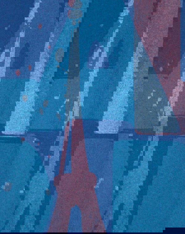 Junk Food Clothing Womens Blue Ooh Lala Paris Text Graphic Short Sleeved T-Shirt