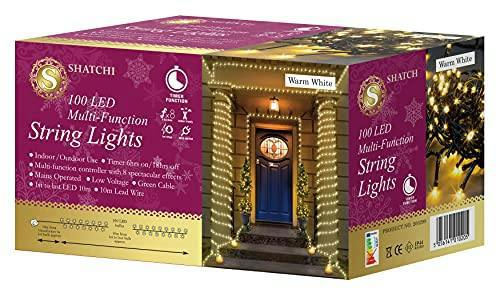 Warm White LED Multifunction Timer Outdoor String Fairy Lights in Sizes 10m to 200m image 6