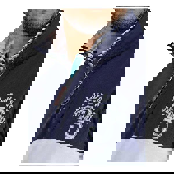 Raging Bull Mens Quarter Zip Sweatshirt - Navy - 