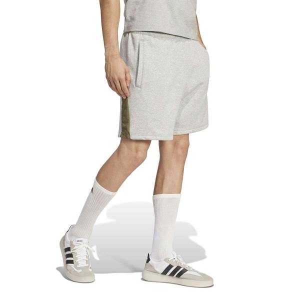 Adidas Mens Colour Block Casual Shorts - Grey Heather Marl - 