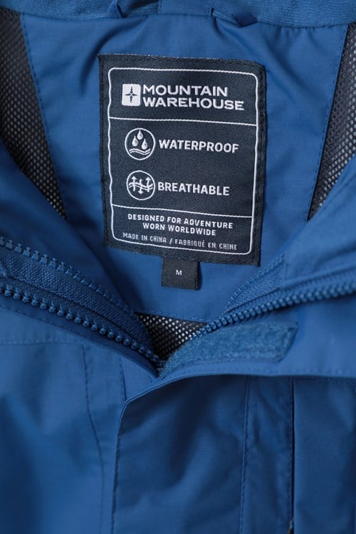 Mountain Warehouse Mens Thunderstorm 3 in 1 Waterproof Jacket - Blue