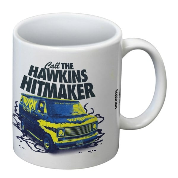 Stranger Things Call The Hawkins Hitmaker Mug - White