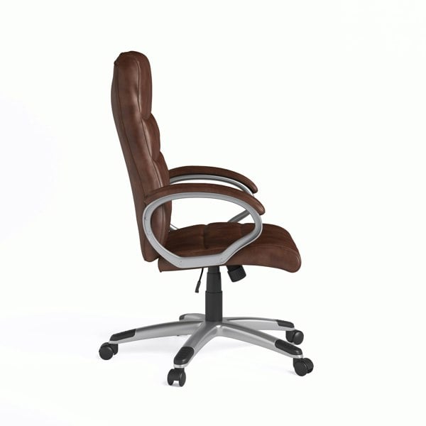 Dorel Home Hampton office chair in brown leather
