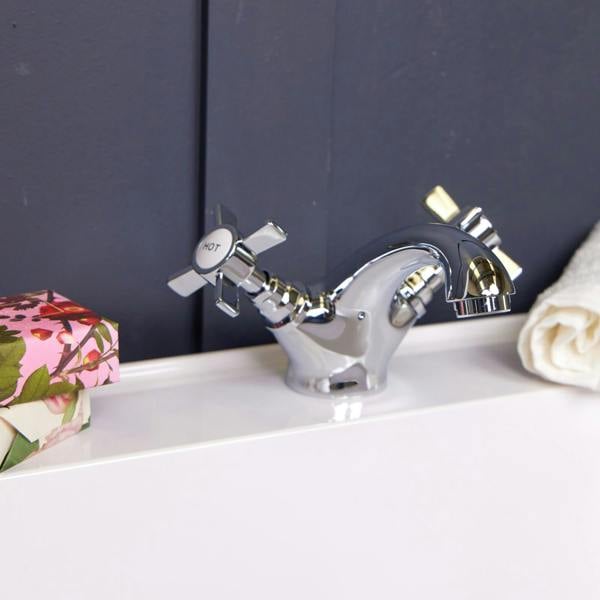 Flode Billingen Traditional Mono Basin Mixer Tap- Polished Chrome Finish
