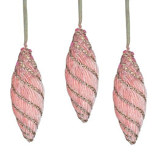15cm Nut Shape Baby Pink Christmas Hanging Decoration Bauble for Tree, Wreath or Garland image 6