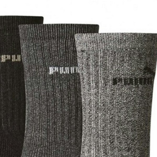 Puma Unisex Adults Crew Socks (Pack Of 3) - Grey