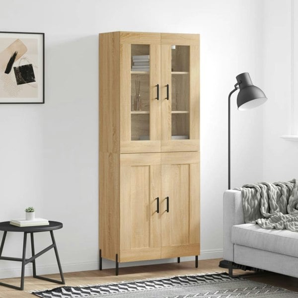 Berkfield Highboard Sonoma Oak 69.5x34x180 cm Engineered Wood