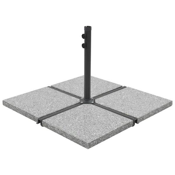 Berkfield Umbrella Weight Plates 4 pcs Grey Granite Square 100 kg