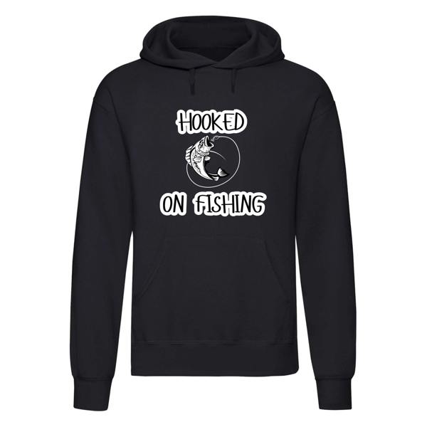 Hooked on Fishing Printed Hoodie