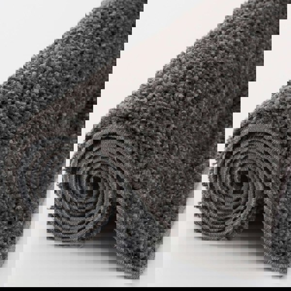 Dark Grey Shaggy Rug High quality Plain Design