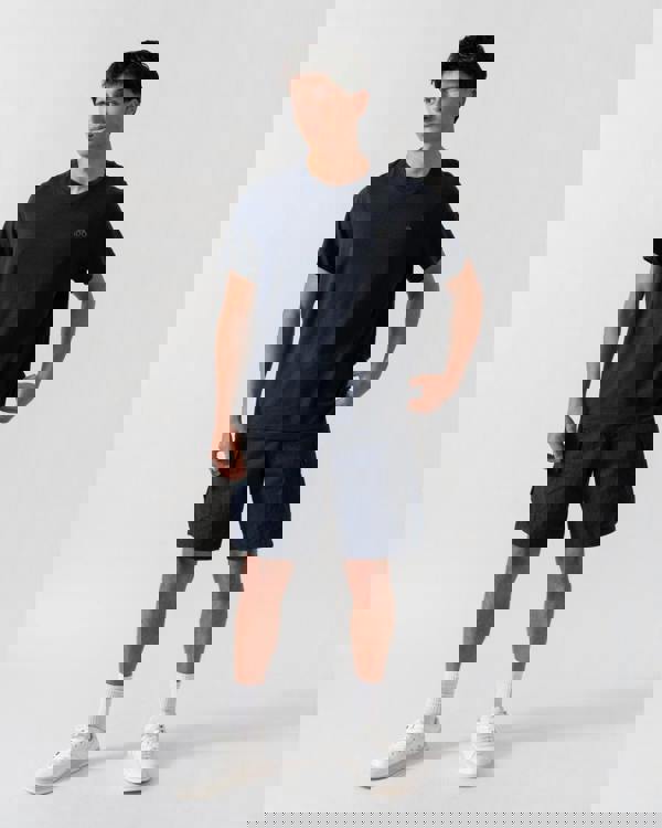 Moose Knuckles Crescent Mens T-Shirt - Navy 833 - CHO - Designer Mens Logo T-Shirts