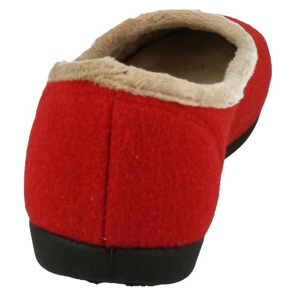 Padders Ladies Padders Wide Fitting Ballerina Slippers Happy