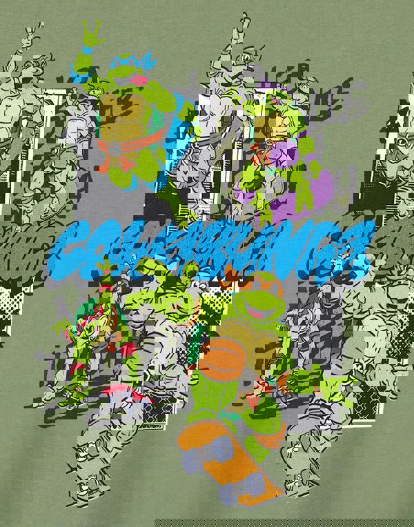 Teenage Mutant Ninja Turtles Boys Green Cowabunga Short Sleeved T-Shirt