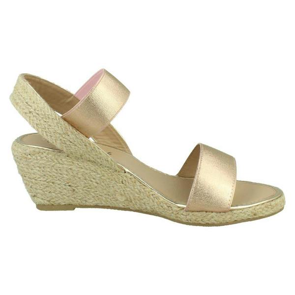 Savannah Ladies Savannah Elasticated Strap Wedge Heeled Sandals F2301