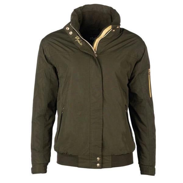 Rydale Ripon IV Ladies Equestrian Bomber Jacket in Dark Khaki front view