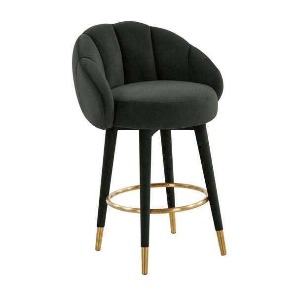 Furniture Edit Myla Black Swivel Counter Bar Stool