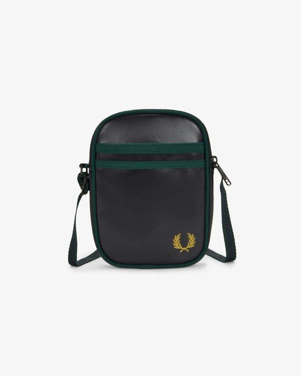 Fred Perry Classic Small Side Bag - Navy/Grassroots 83A | CHO | Designer Mens Bags