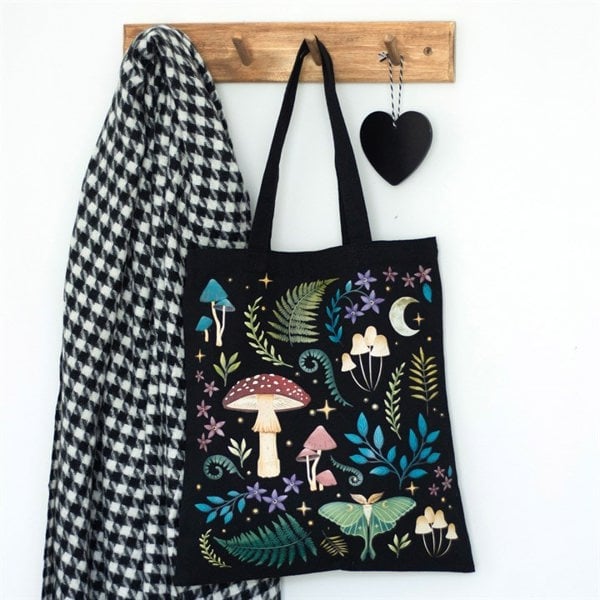 Serano Dark Forest Print Polycotton Tote Bag