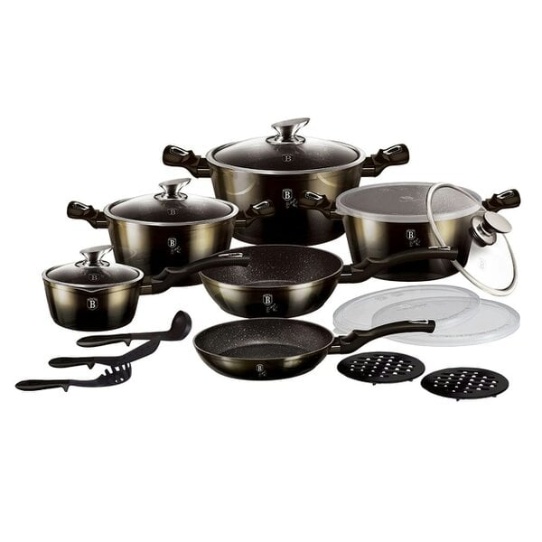 Berlinger Haus 18-Piece Cookware Set Berlinger Haus BH6614 Shiny Black