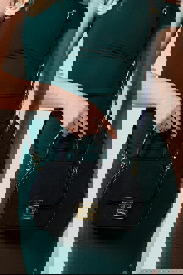 SVNX Hard Grab Bag in Black with Gold Hardware