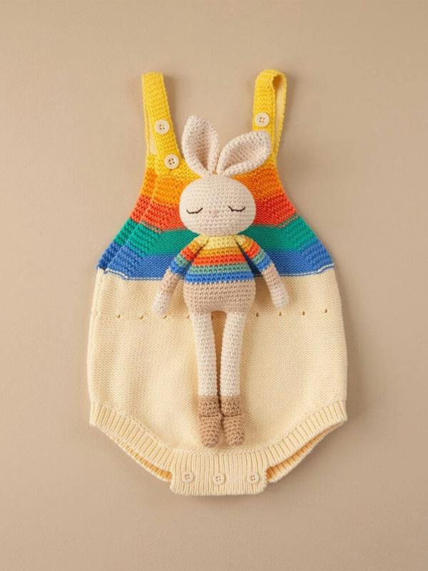 The Bonnie Mob Bonnie Bunny Crochet Toy - Rainbow stripe