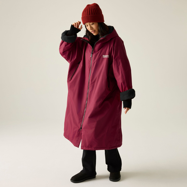 Regatta Unisex Adult Waterproof Fleece Lined Changing Robe - Dark Maroon