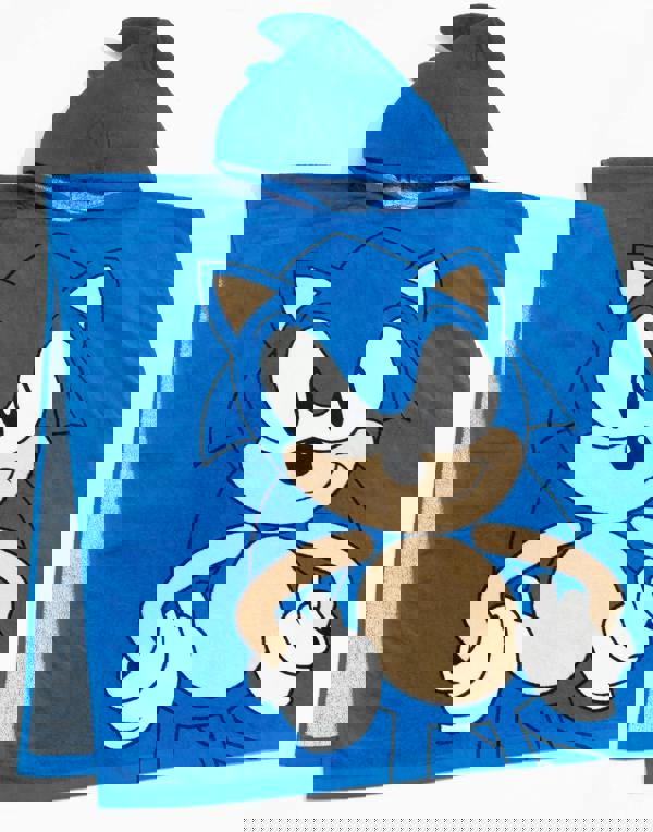 Sonic the Hedgehog Unisex Kids Blue Poncho Towel (One Size)
