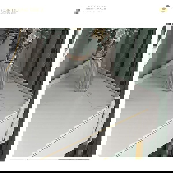 Duran Dressing Table With LED Mirror, Cream-Weilai Concept-Weilai Concept