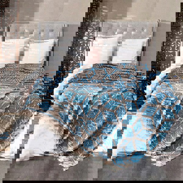 Cotton Blanket, Turquoise
