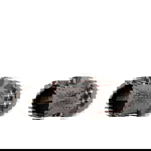 Embassy London Strada - Grey Tartan - Men's Tartan Suede & Leather Trainer