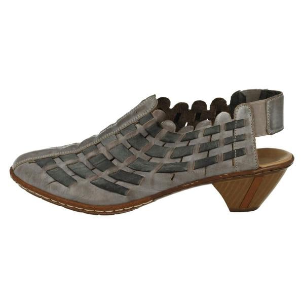 Rieker Ladies Rieker Sling Back Shoes With Woven Detail 46778