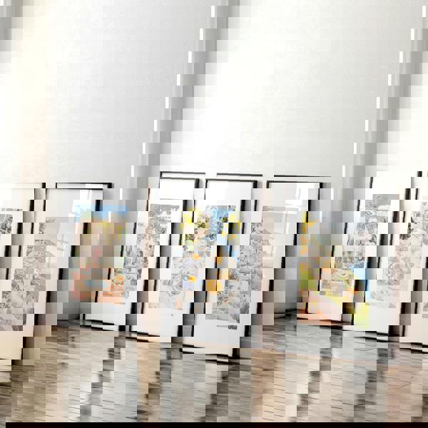 Color Painting For Living Room | Set of 3 Beach Decor Wall art Prints