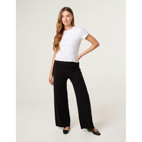 Blue Vanilla Knitted Wide Leg Trousers