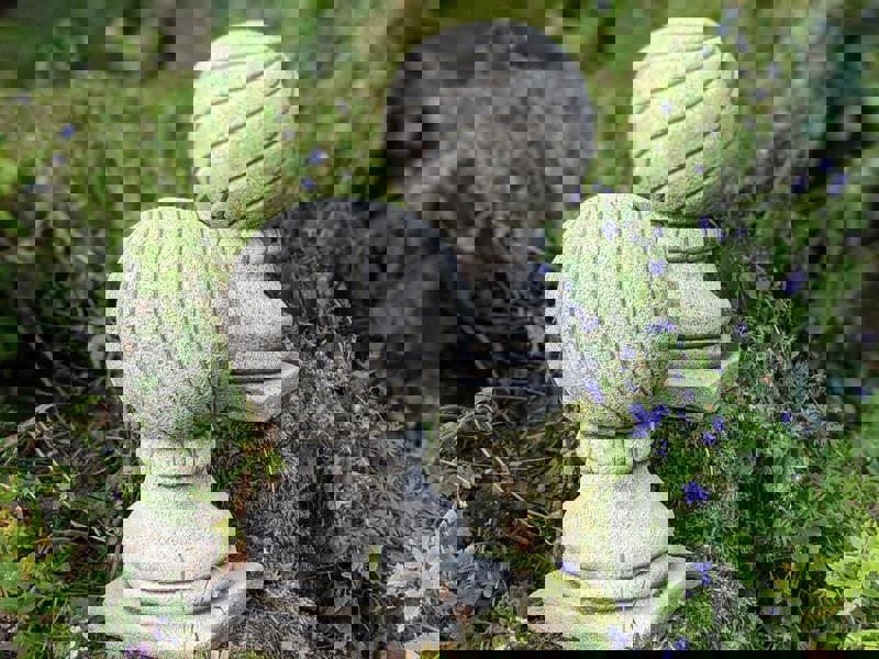 Pair Of Stone Ball Pillar Tops