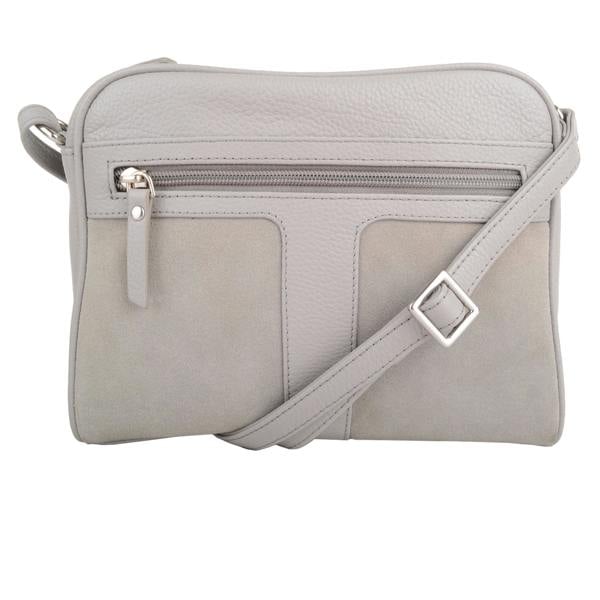Eastern Counties Leather Womens Margot Suede Handbag - Light Grey