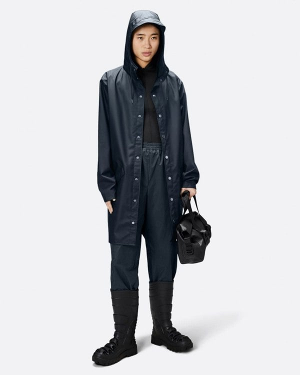 Rains Long Unisex Jacket - 47 Navy