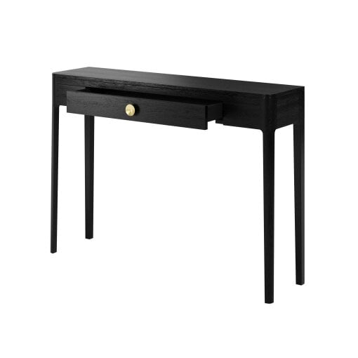 Wyld Haus Trieste Black Oak and Brass Console Table