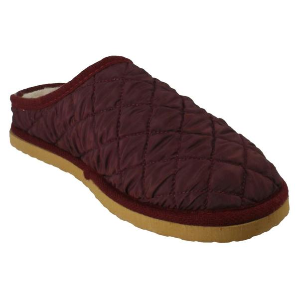 Padders Ladies Padders Quilted Design Slip On Extra Wide Mule Slippers Thetis