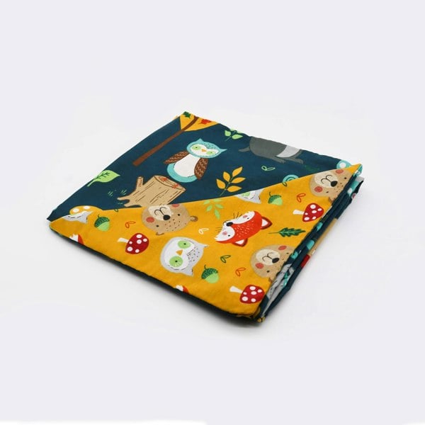 Woodland Friends Anxiety Weighted Blanket Cover Weighted Blanket - Happy Linen Company