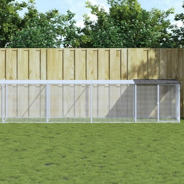 Berkfield Chicken Cage with Roof Anthracite 1003x98x90 cm Galvanised Steel