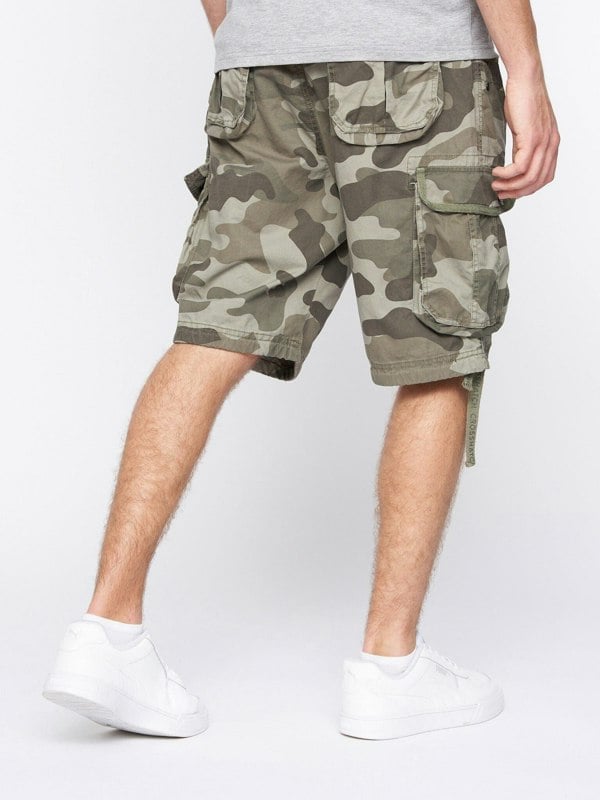 Crosshatch Jimster Shorts Olive Camo