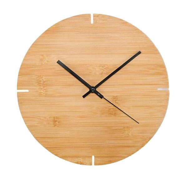 MidOcean Esfere Bamboo Round Wall Clock - Wood - 