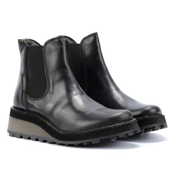 Fly London Huud Leather Women's Boots - Black