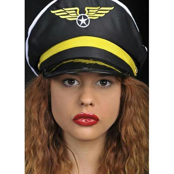 Bristol Novelty Unisex Pilot Hat - Black/Yellow - 