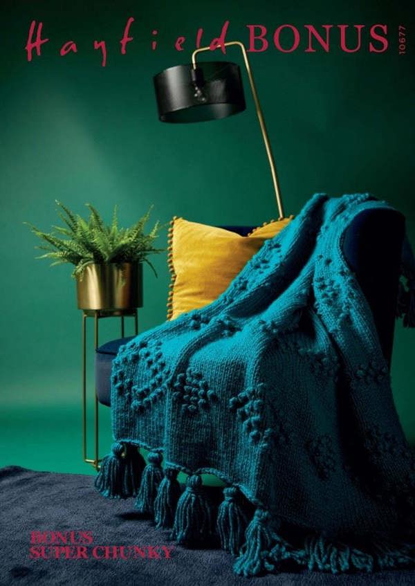 Hayfield Bonus Super Chunky Knitting Pattern 10677, Blankets One Size