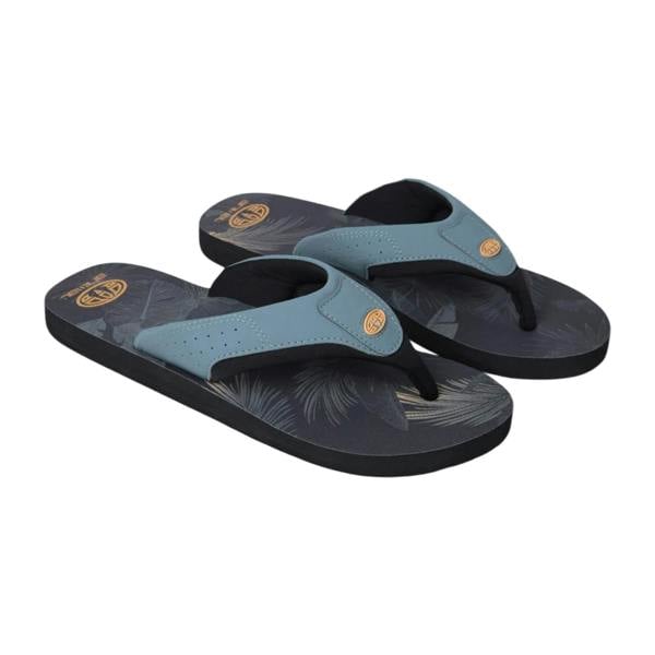 Animal Mens Jekyl Leaves Logo Flip Flops - Dark Khaki - 