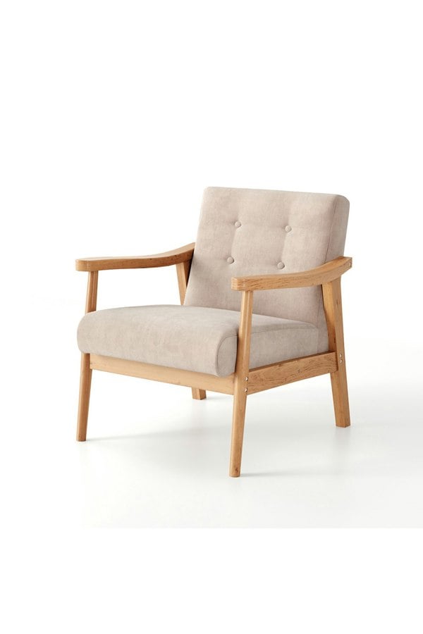 Living and Home Wood Frame Upholstered Armchair