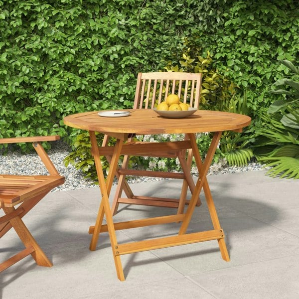 Berkfield Folding Garden Table 90x75 cm Solid Wood Acacia